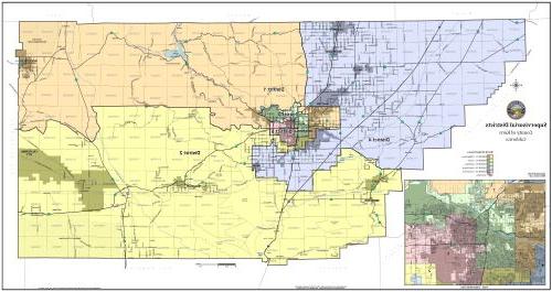 Supervisorial Districts Metro Bakersfield Map Thumbnail